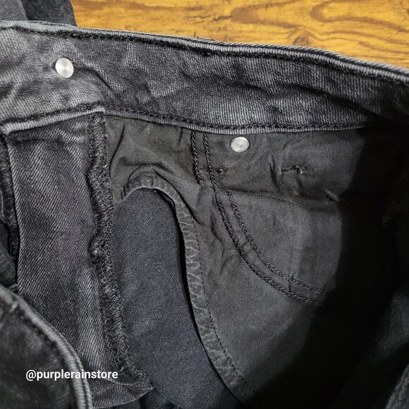 Elizabeth & James Jeans 6 Vintage Straight High Rise Tummy Control Black Wash - Picture 3 of 11